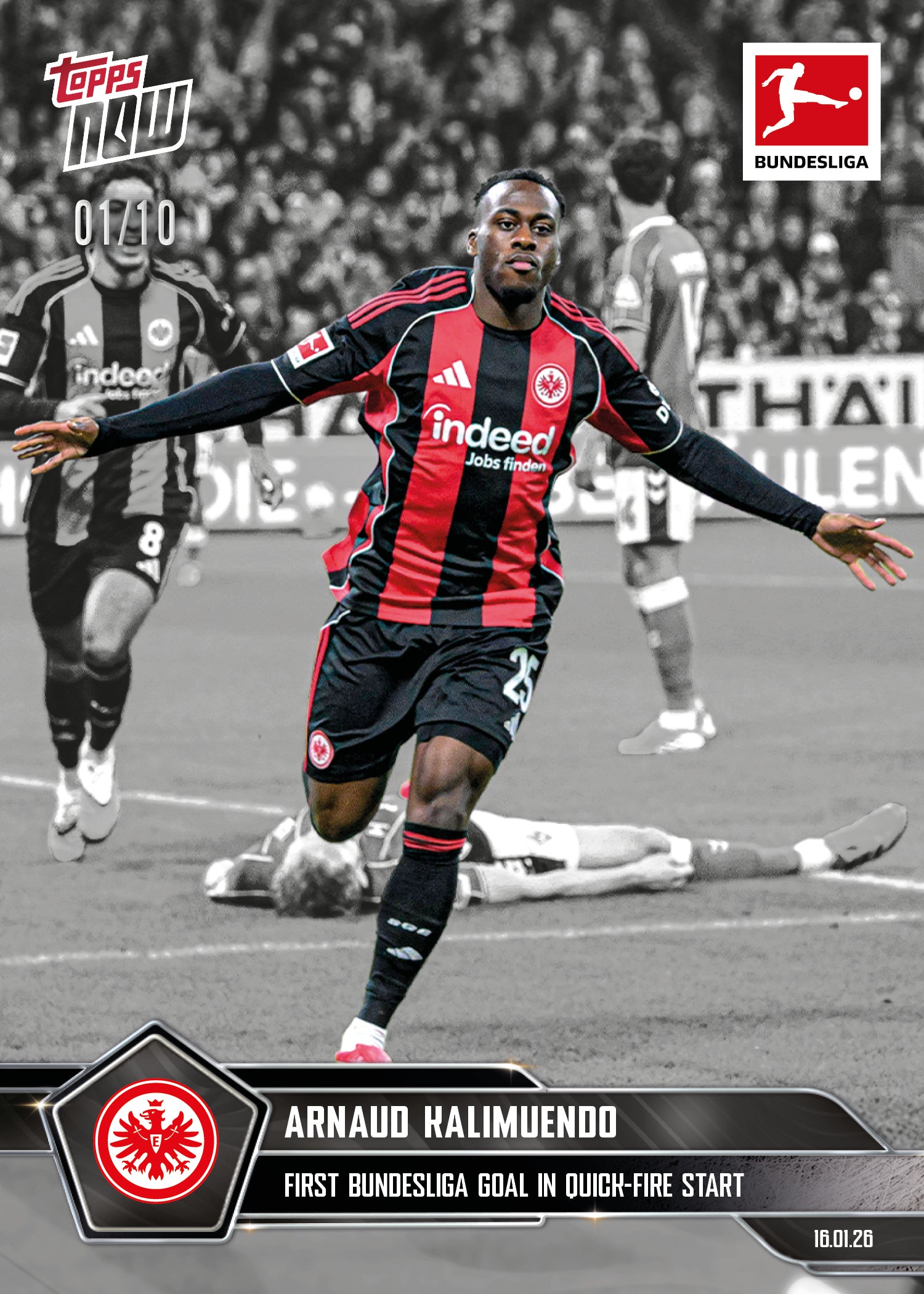 Arnaud Kalimuendo - 2025-26 Bundesliga Topps NOW - Card 100 - PR: 235 - Image 4