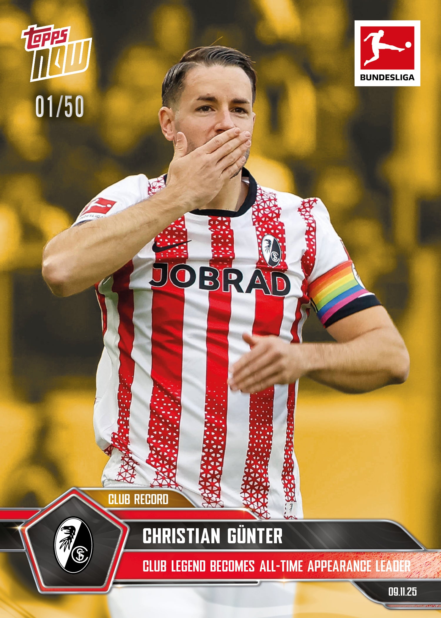 Christian Günter - 2025-26 Bundesliga Topps NOW - Card 61 - PR: 241 - Image 6
