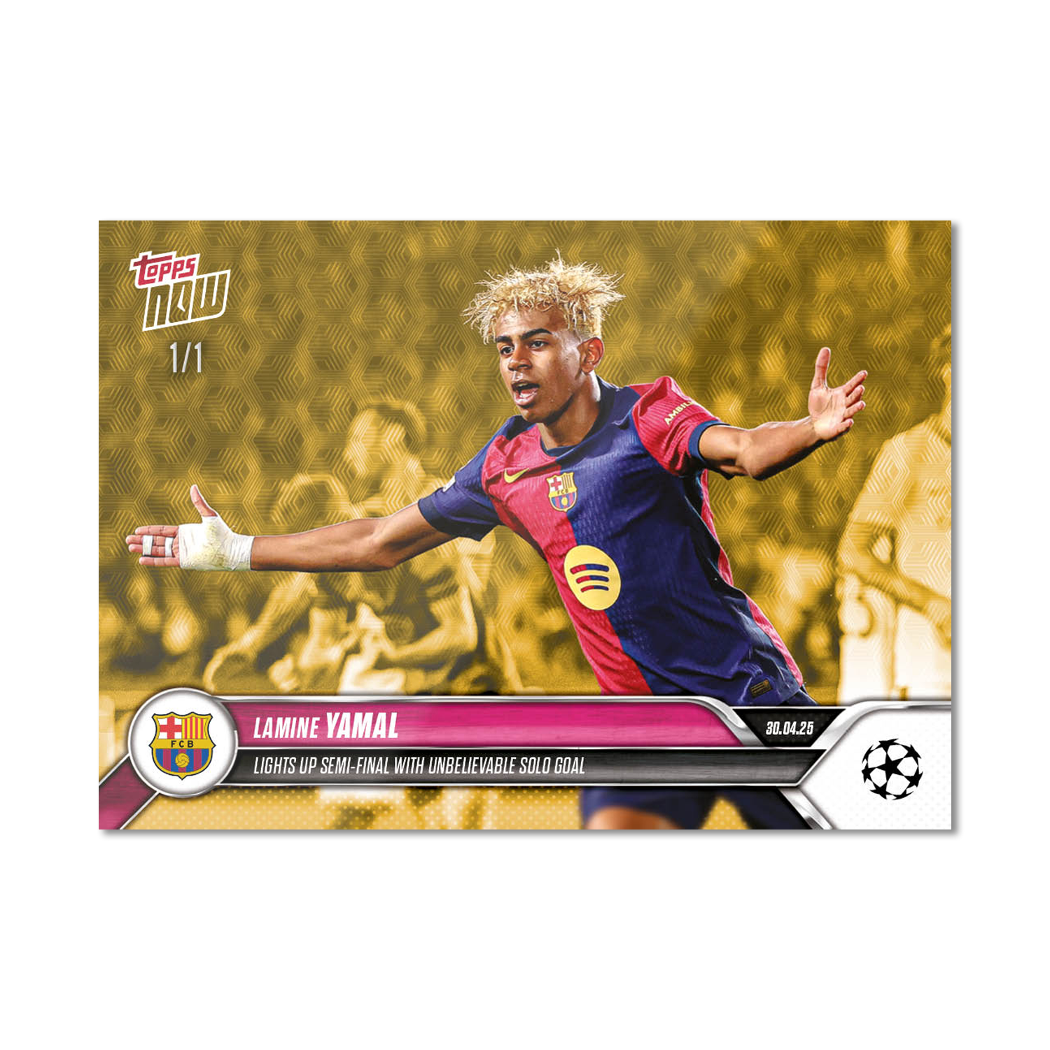 Lamine Yamal - 2024-25 UCL Topps NOW - Card 148 - PR: 5203 - Image 3