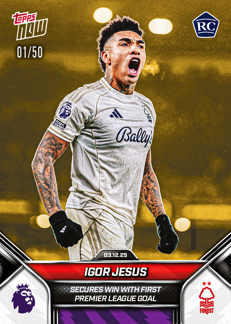 Igor Jesus - 2025-26 Premier League Topps NOW - Card 73 - PR: 423 - Image 6