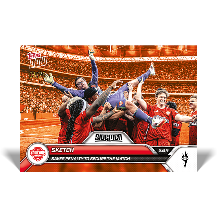 Sketch - 2025 Sidemen Charity Match Topps NOW Card 9 - LOOK FOR AUTO - PR: 491 - Image 6