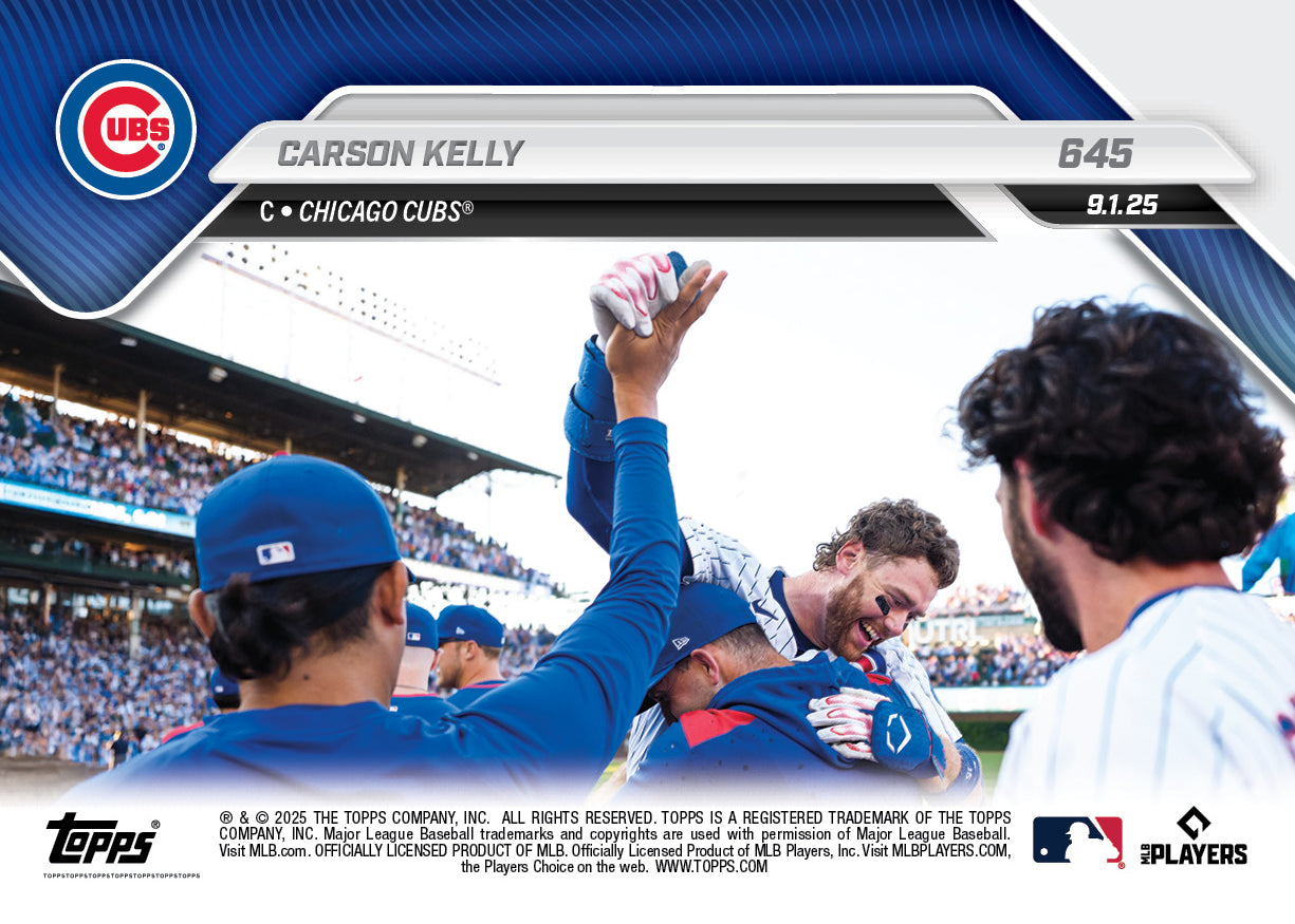 Carson Kelly - 2025 MLB Topps NOW - Card 645 - PR: 582 - Image 2