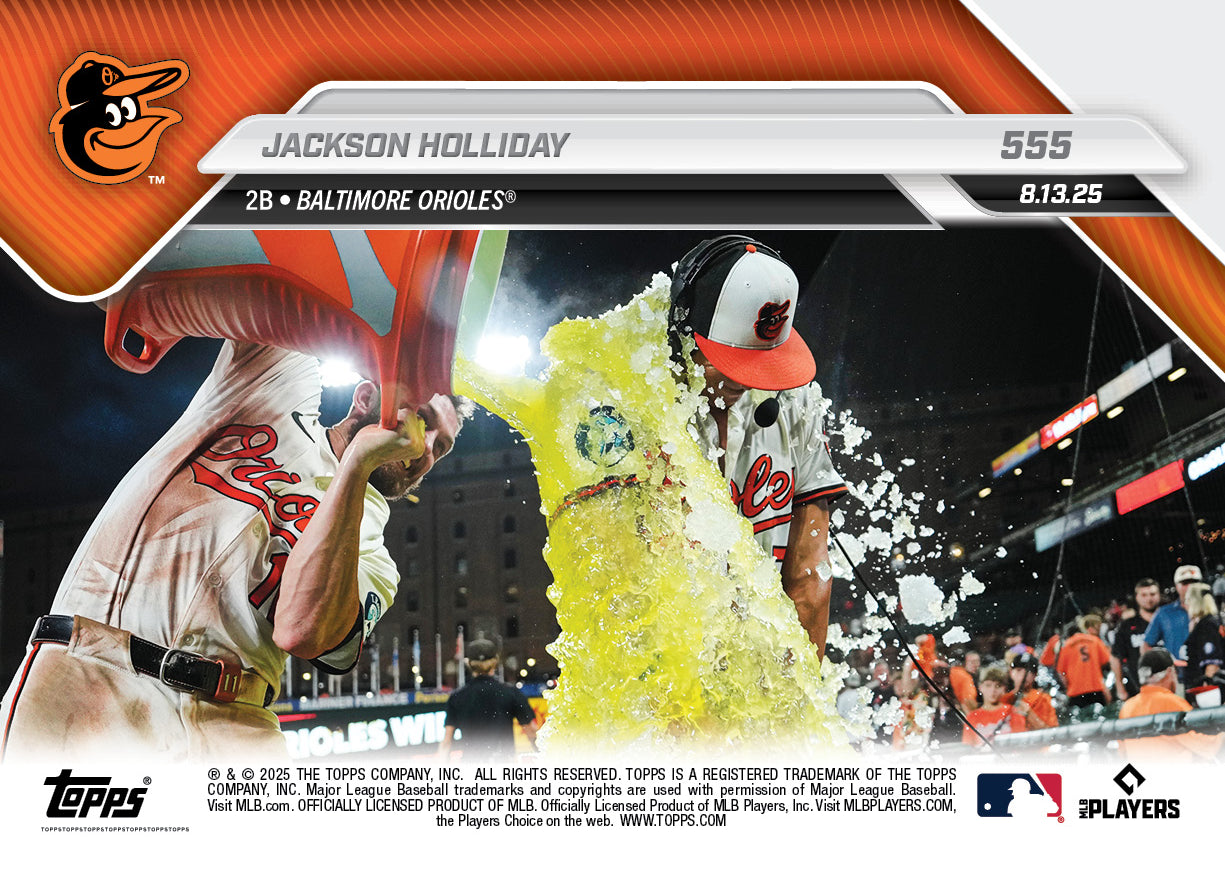 Jackson Holliday - 2025 MLB Topps NOW - Card 555 - PR: 1457 - Image 2