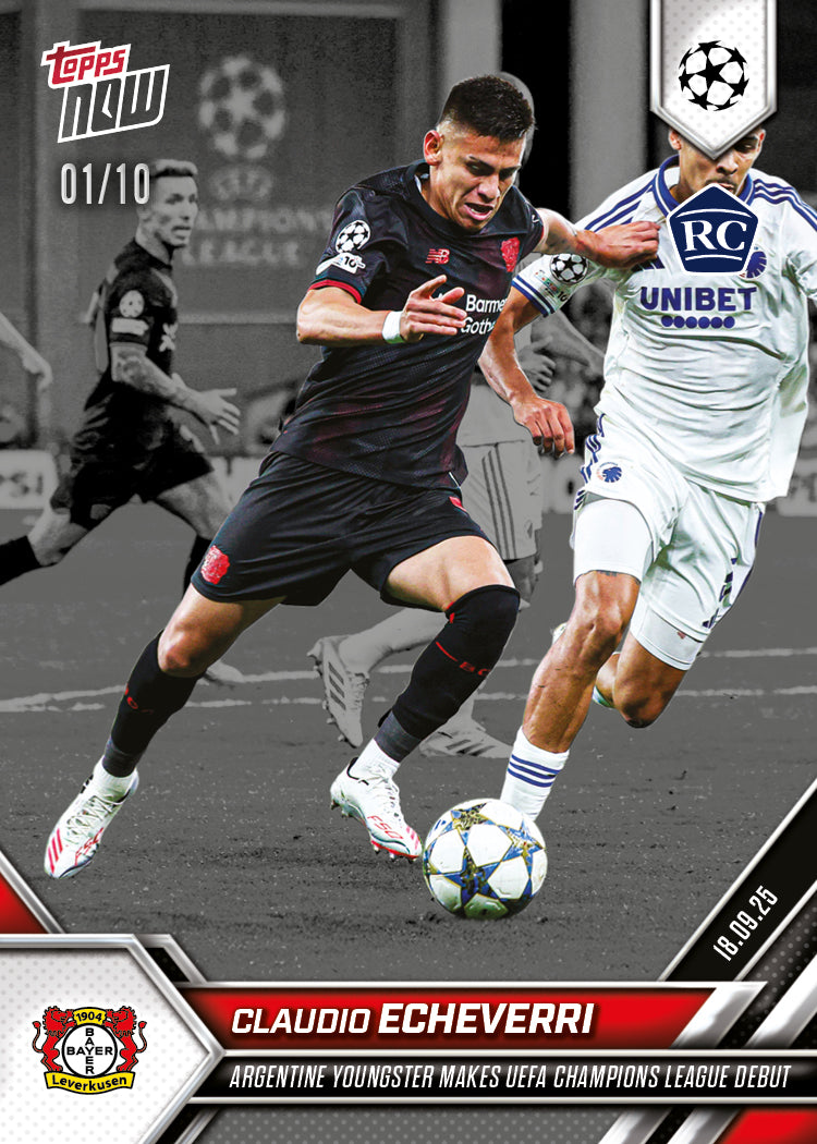Claudio Echeverri - 2025-26 UCL Topps NOW - Card 22 - PR: 846 - Image 4