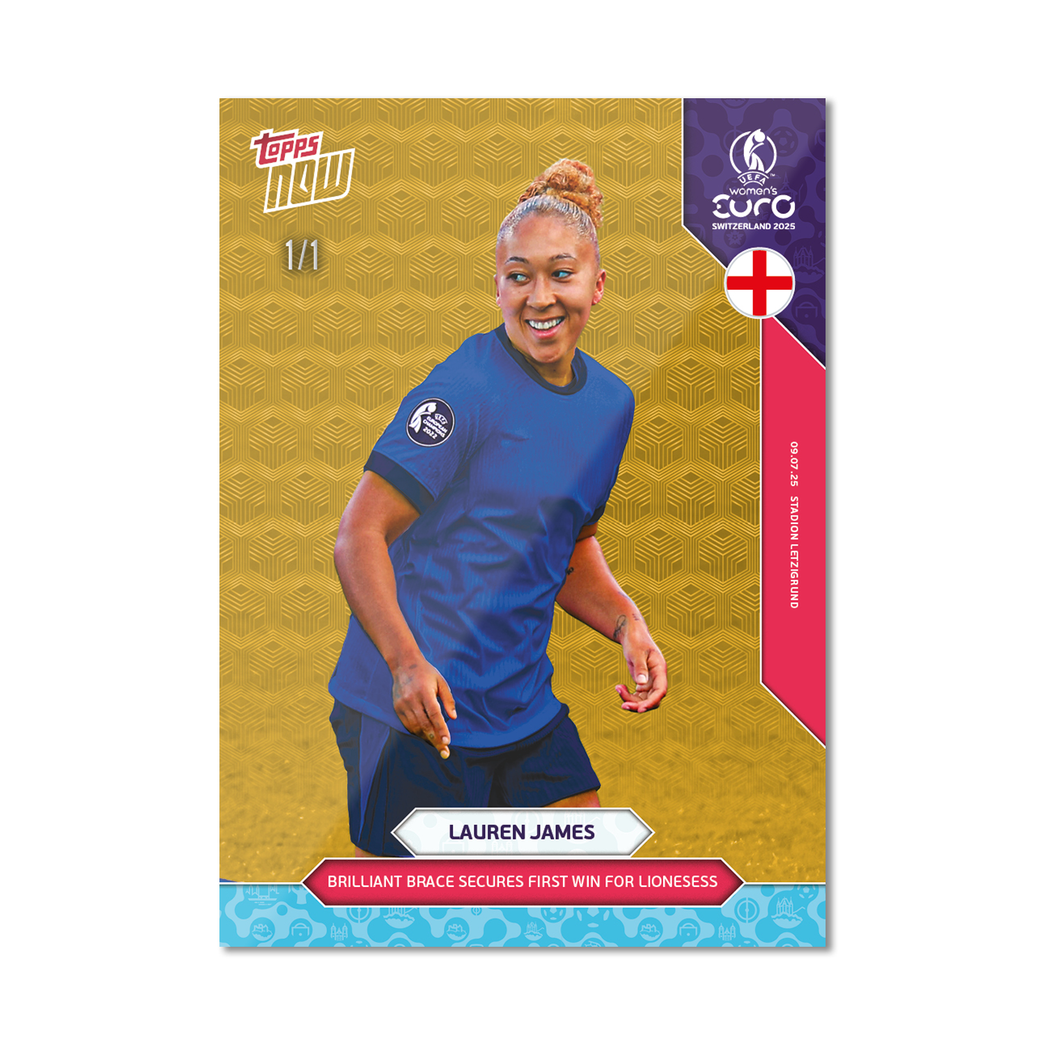 Lauren James - UEFA Women’s EURO 2025™ Topps NOW - Card 12 - PR: 116 - Image 2