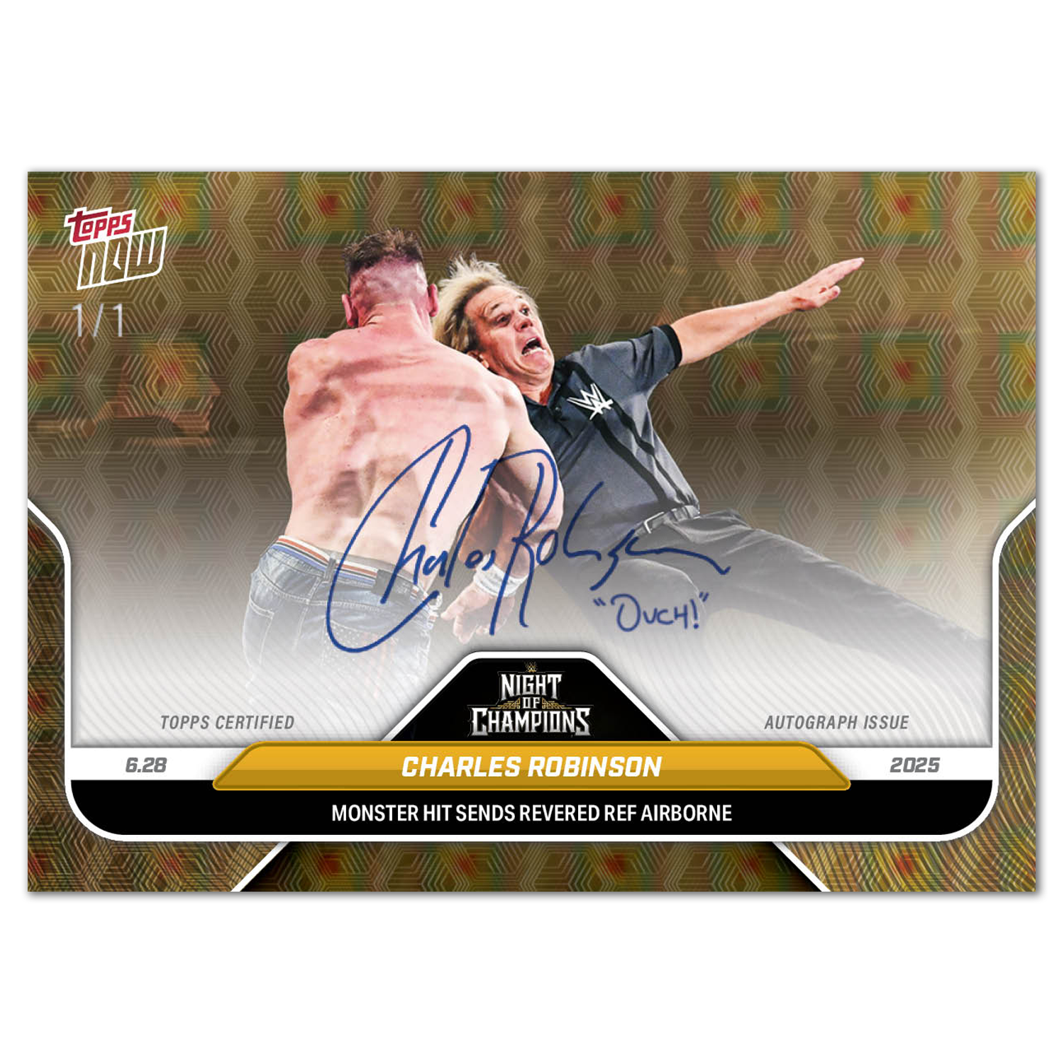 Charles Robinson - 2025 WWE Topps NOW - Card 77 - LOOK FOR AUTO - PR: 1861 - Image 2