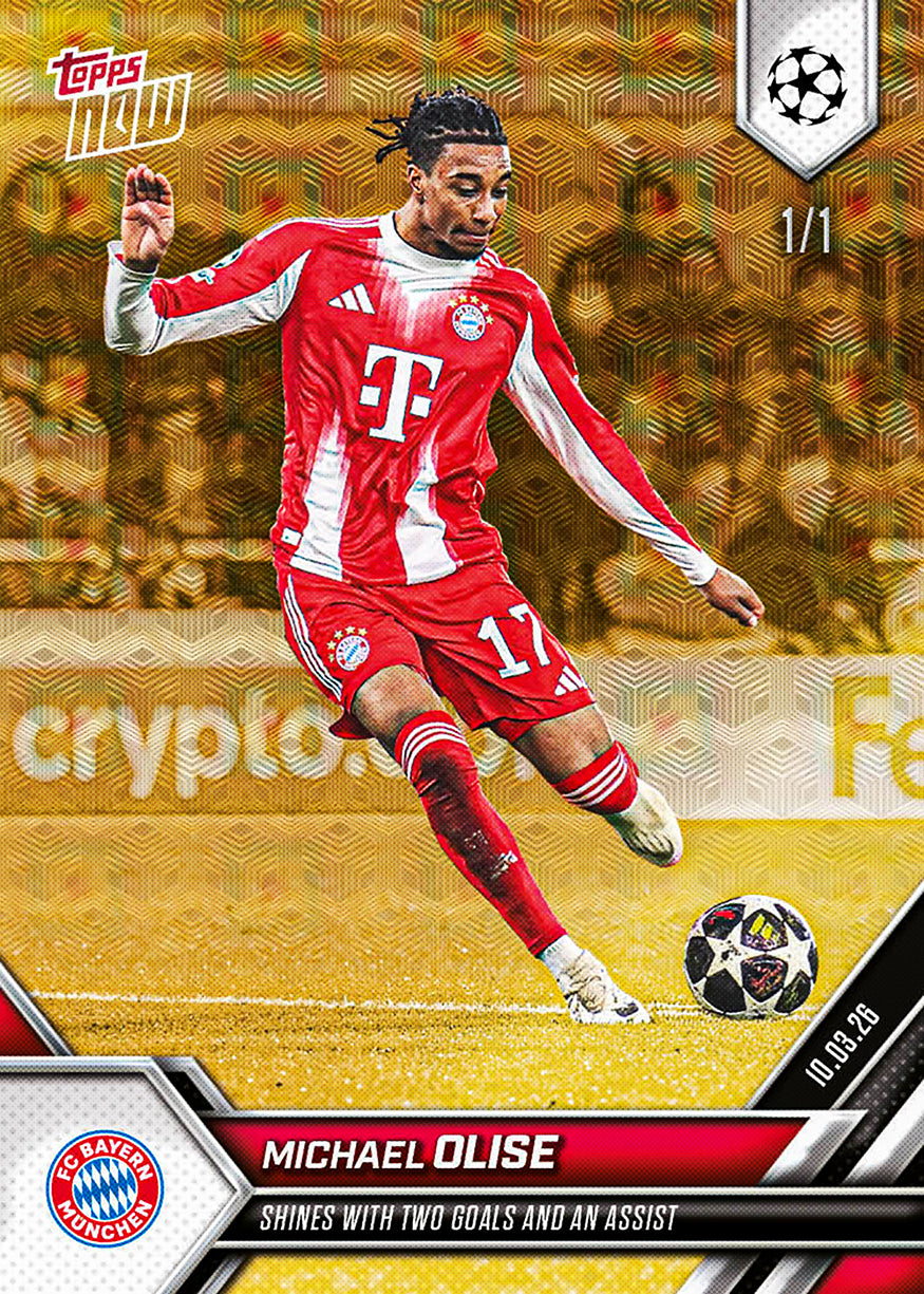 Michael Olise - 2025-26 UCL Topps NOW - Card 102 - PR: 639 - Image 2
