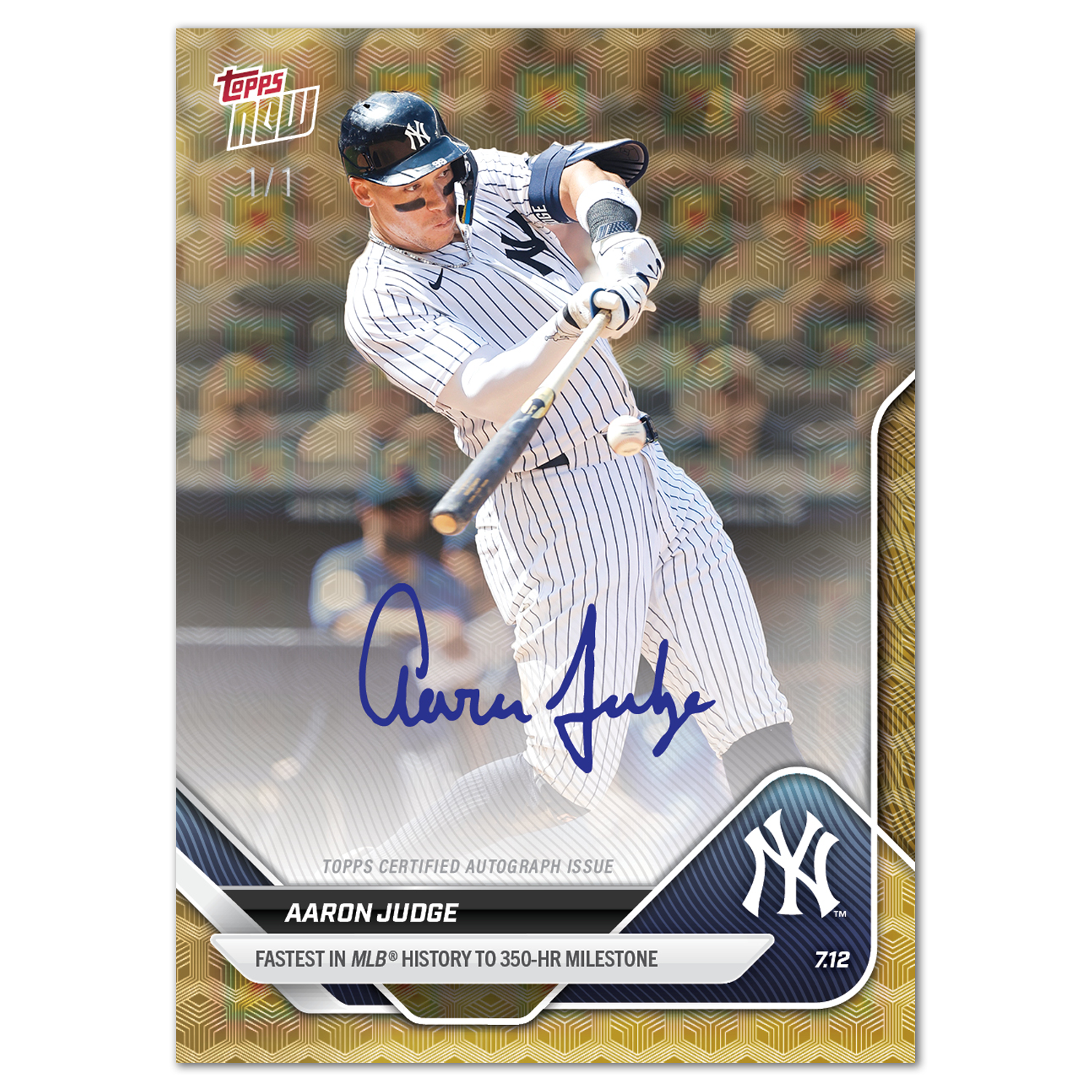 Aaron Judge - 2025 MLB Topps NOW - Card 416 - LOOK FOR AUTOS - PR: 16,838 - Image 2