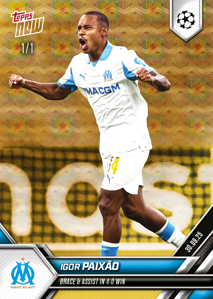 Igor Paixão - 2025-26 UCL Topps NOW - Card 26 - PR: 133 - Image 2