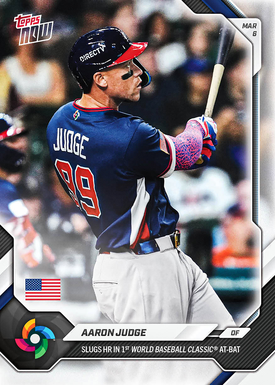 Aaron Judge - 2026 World Baseball Classic Topps NOW - Card 8 - PR: 12,508