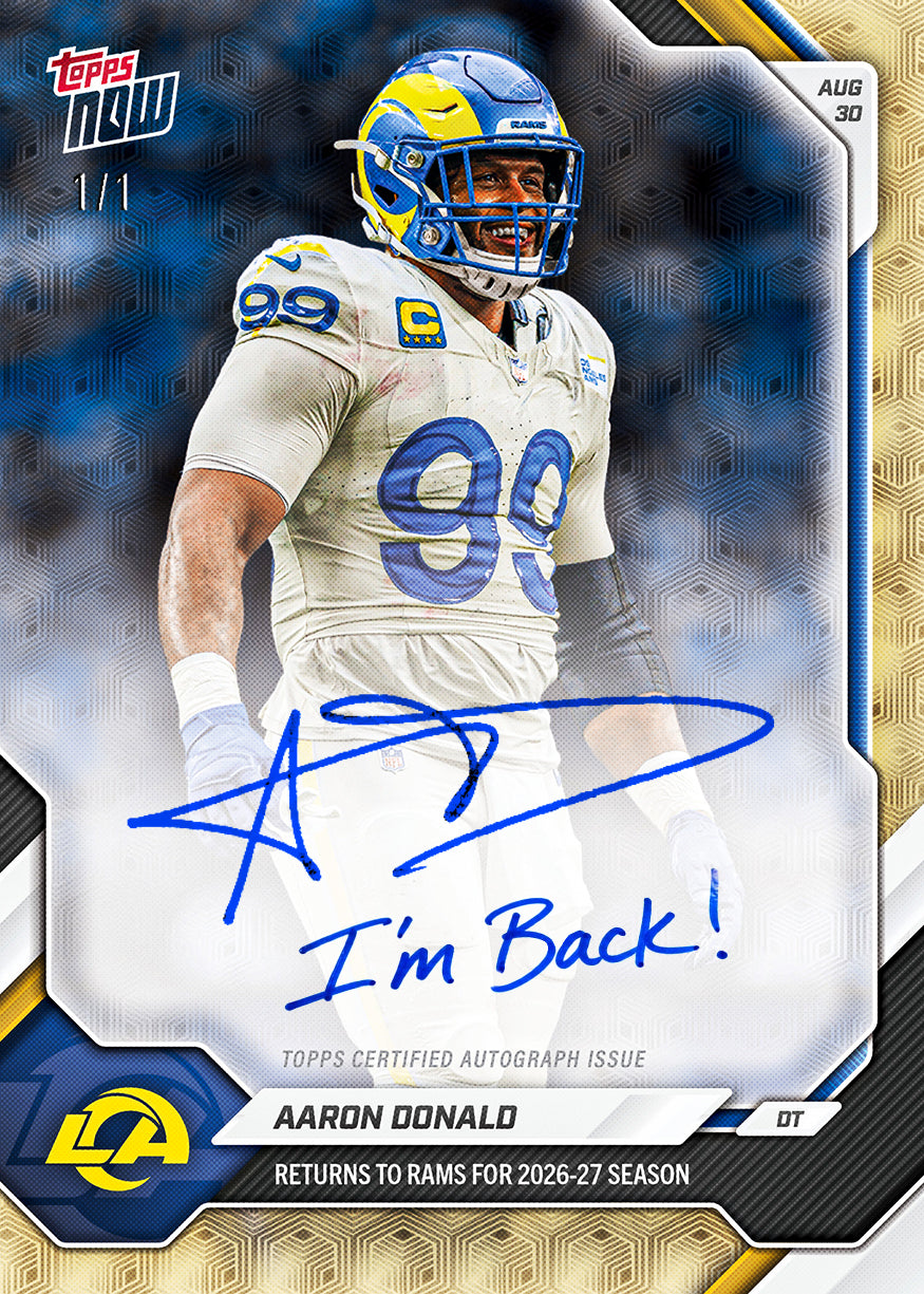 Alternative view of Aaron Donald - 2026 NFL Topps NOW - Card OS05 - PR: 17401