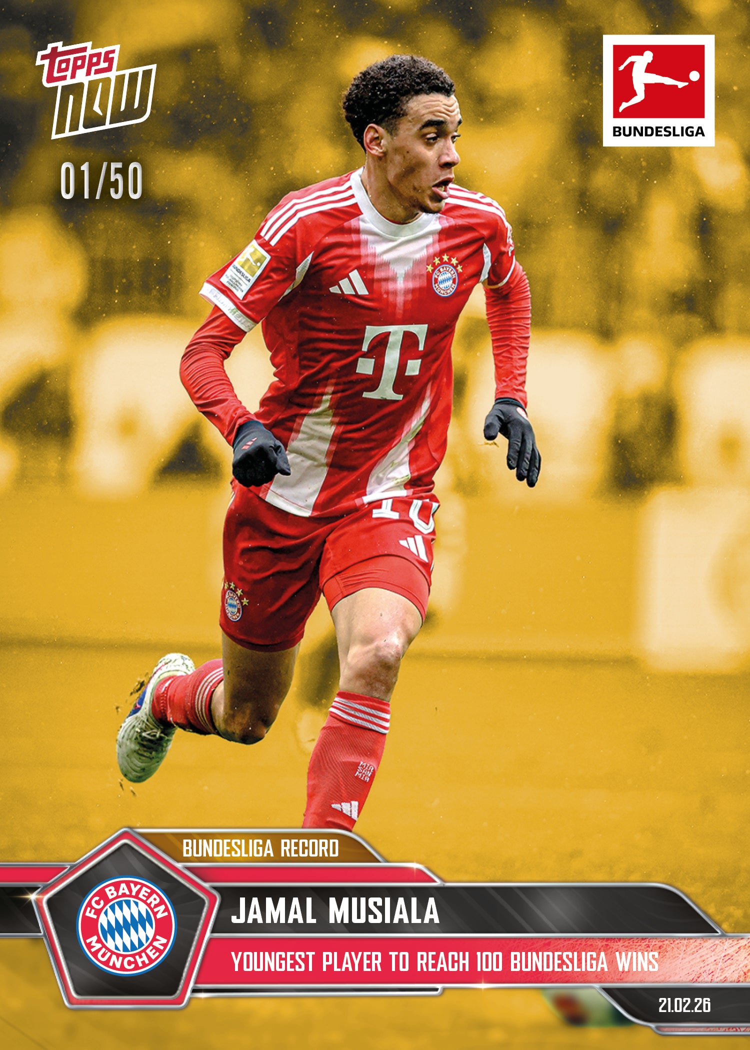 Jamal Musiala - 2025-26 Bundesliga Topps NOW - Card 128 - PR: 760 - Image 6
