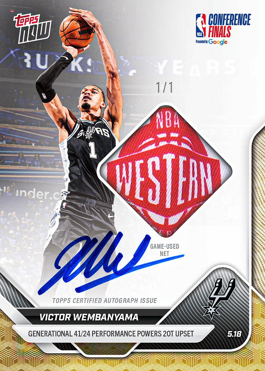 Alternative view of Victor Wembanyama - 2025-26 NBA Topps NOW - Card 315 - PR: 80578