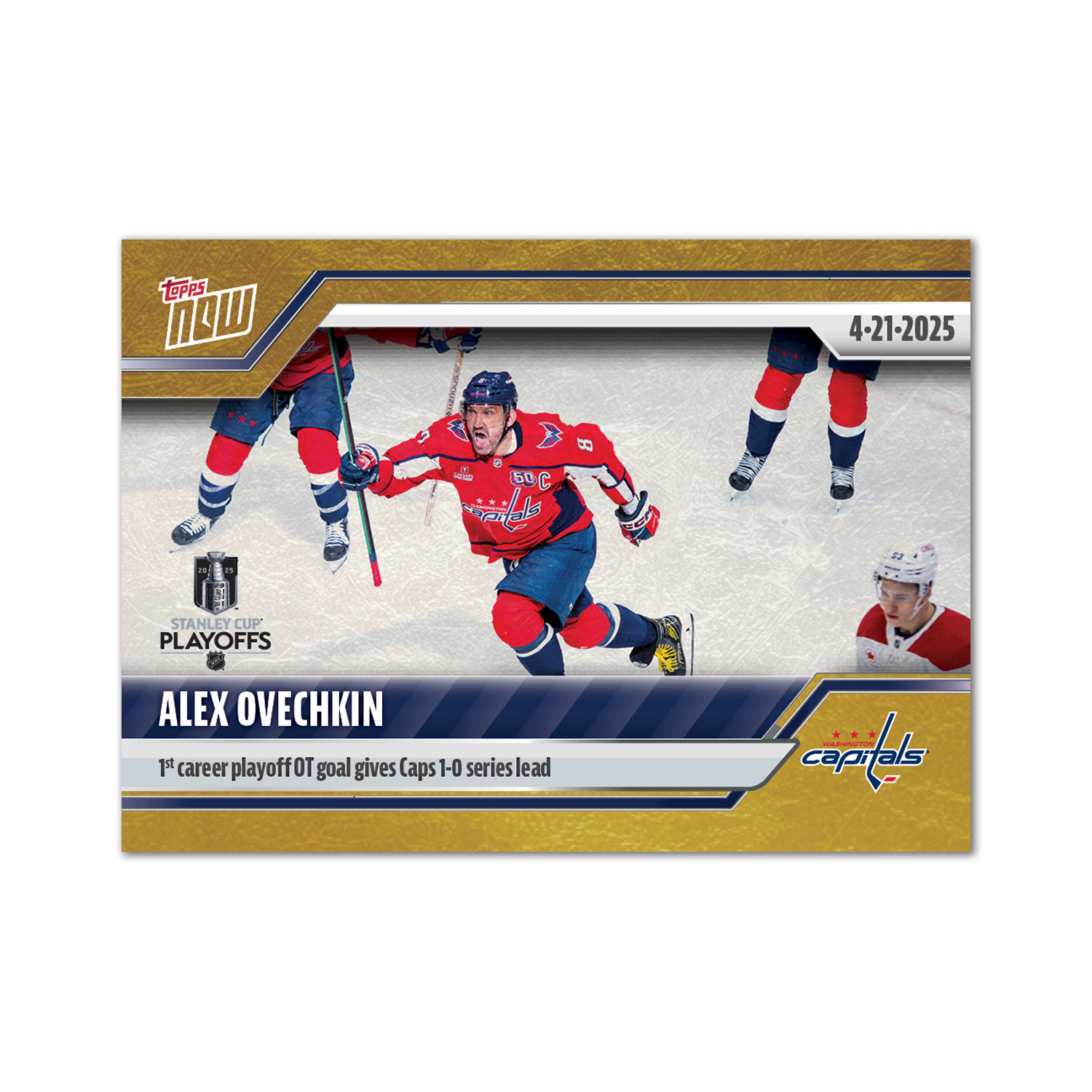 Alternative view of Alex Ovechkin - 2024-25 NHL Topps NOW - Sticker # 165 Pack - PR: 880