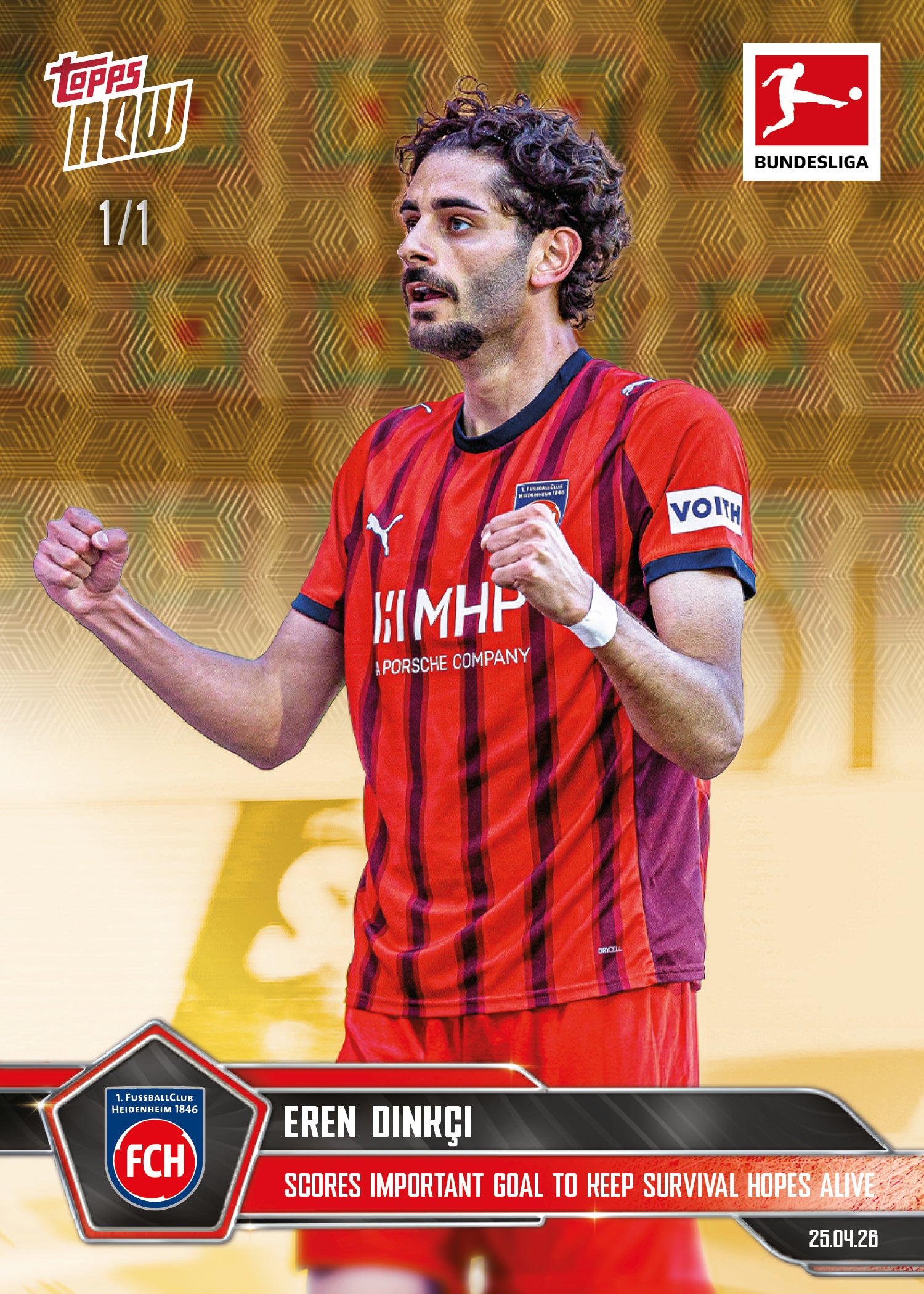 Eren Dinkçi - 2025-26 Bundesliga Topps NOW - Card 179 - PR: 82 - Image 2