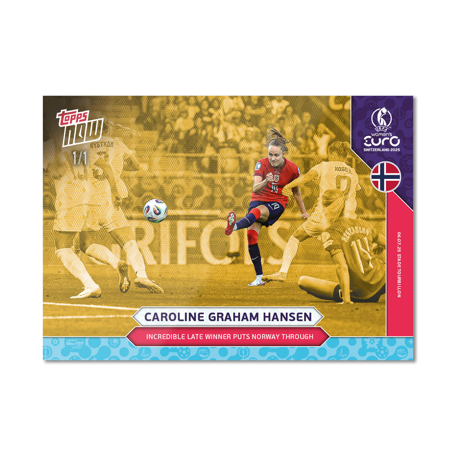 Caroline Graham Hansen - UEFA Women’s EURO 2025™ Topps NOW - Card 7 - PR: 234 - Image 2