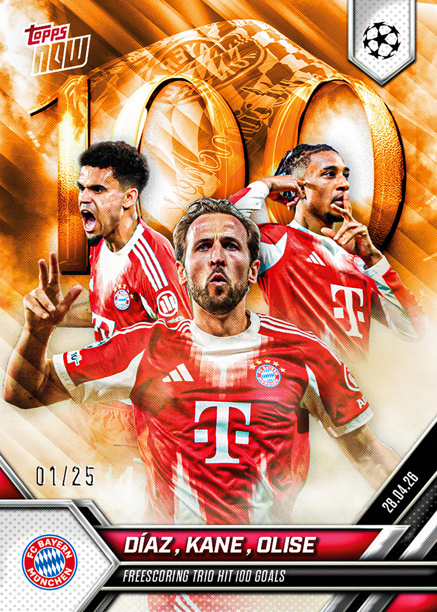 Harry Kane / Michael Olise / Luis Díaz - 2025-26 UCL Topps NOW - Card 127 - PR: 6306 - Image 5