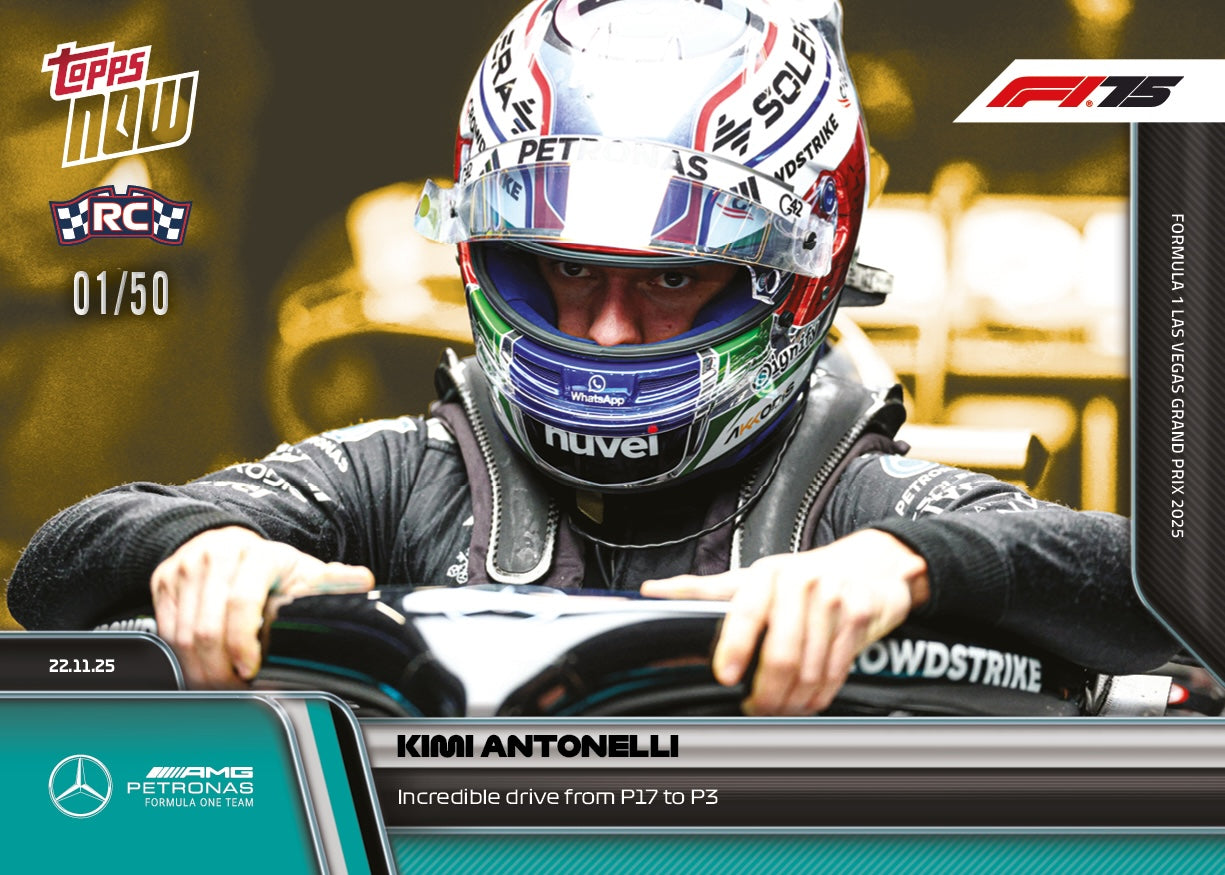 Kimi Antonelli - 2025 Formula 1 Topps NOW - Card 81 - PR: 3099 - Image 6
