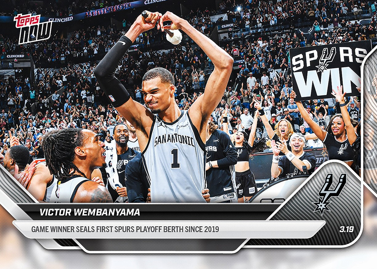 Alternative view of Victor Wembanyama - 2025-26 NBA Topps NOW - Card 219 - PR: 4259
