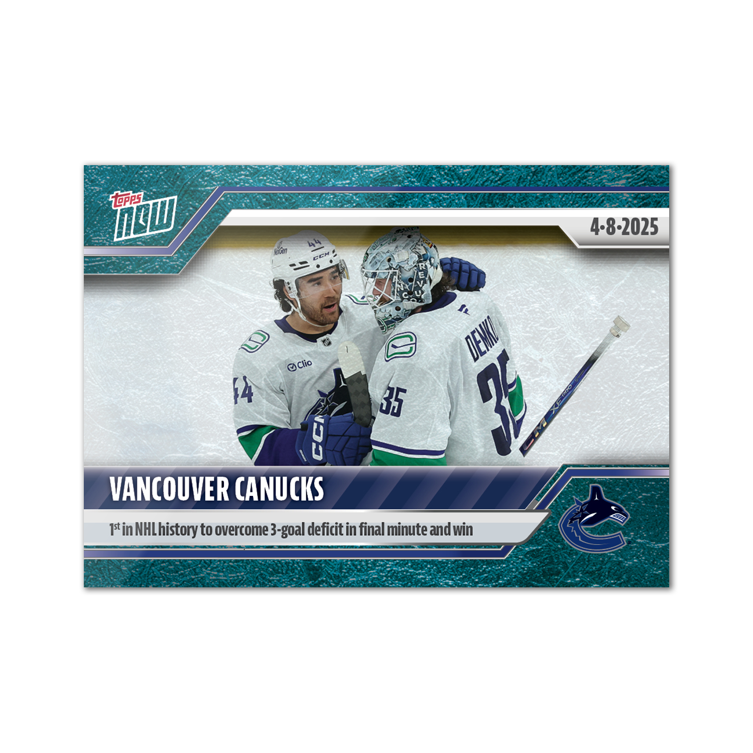 Vancouver Canucks - 2024-25 NHL Topps NOW - Sticker # 155 Pack - PR: 120 - Image 3