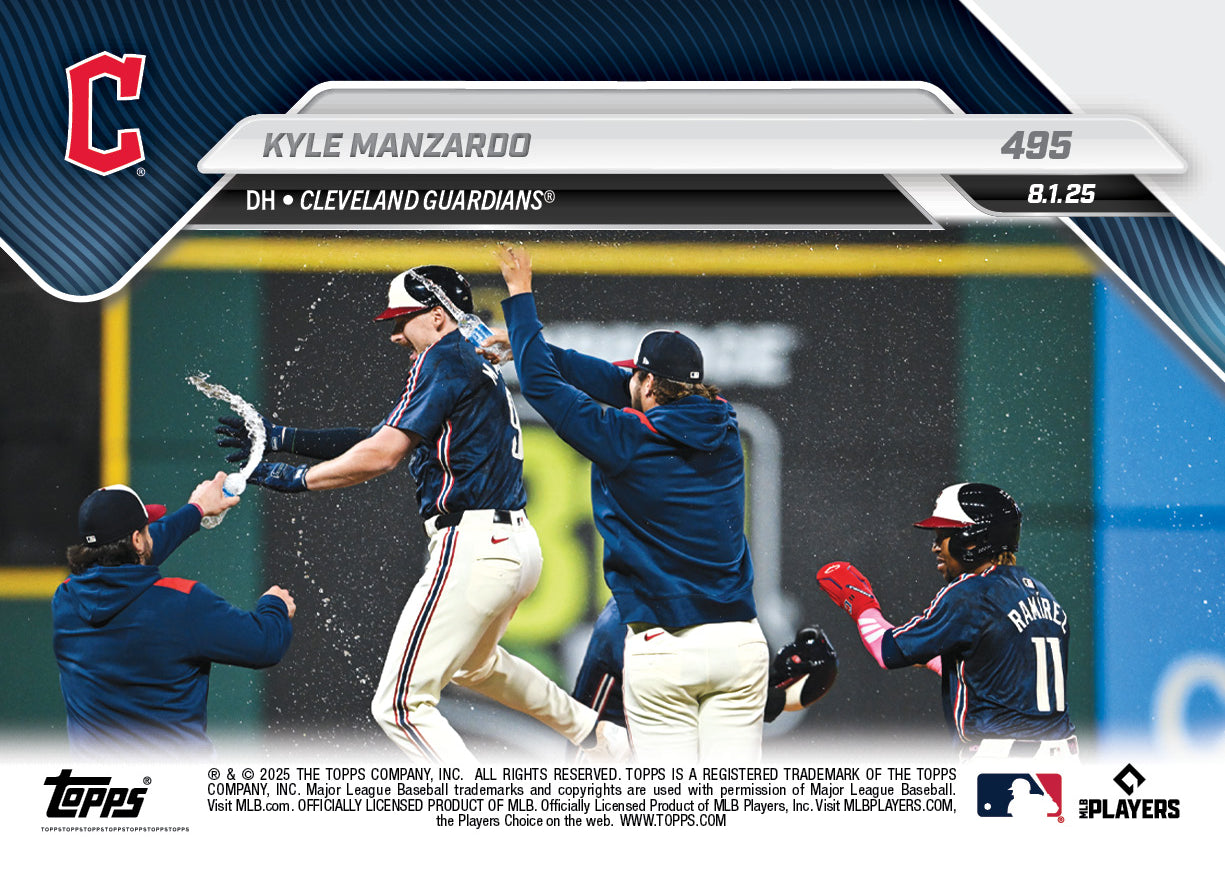 Kyle Manzardo - 2025 MLB Topps NOW - Card 495 - PR: 317 - Image 2