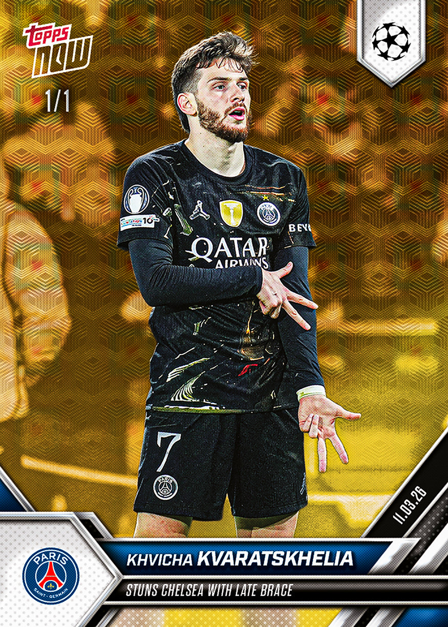 Khvicha Kvaratskhelia - 2025-26 UCL Topps NOW - Card 105 - PR: 1324 - Image 2
