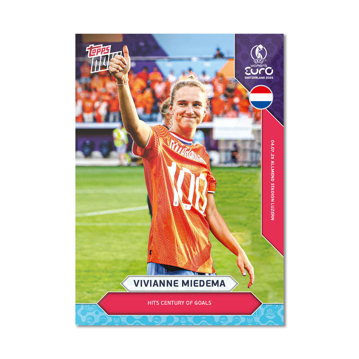 Vivianne Miedema - UEFA Women’s EURO 2025™ Topps NOW - Card 6 - PR: 444