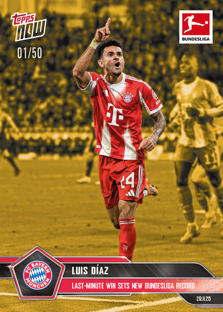 Luis Diáz - 2025-26 Bundesliga Topps NOW - Card 67 - PR: 337 - Image 6
