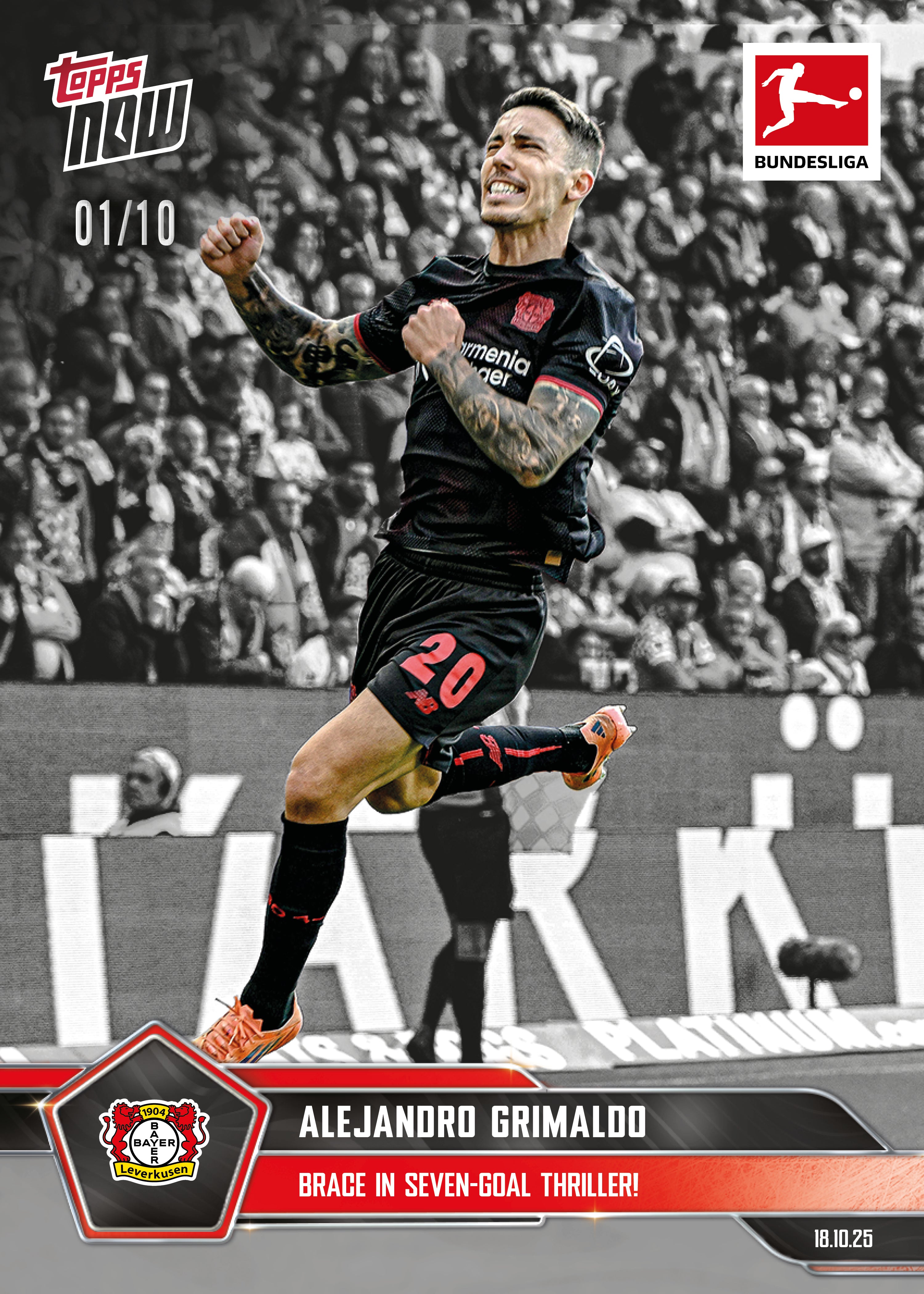 Alejandro Grimaldo - 2025-26 Bundesliga Topps NOW - Card 42 - PR: 115 - Image 4