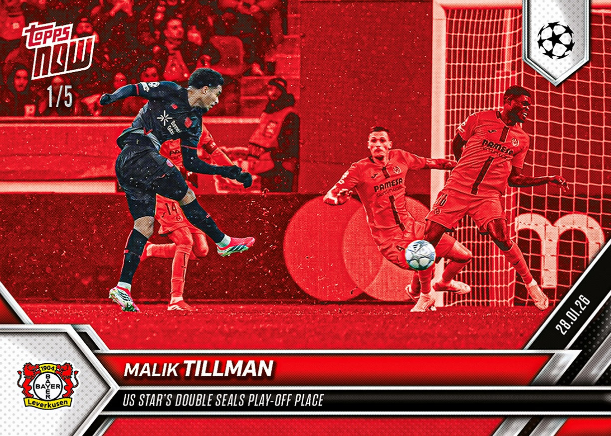 Malik Tillman - 2025-26 UCL Topps NOW - Card 85 - PR: 119 - Image 3
