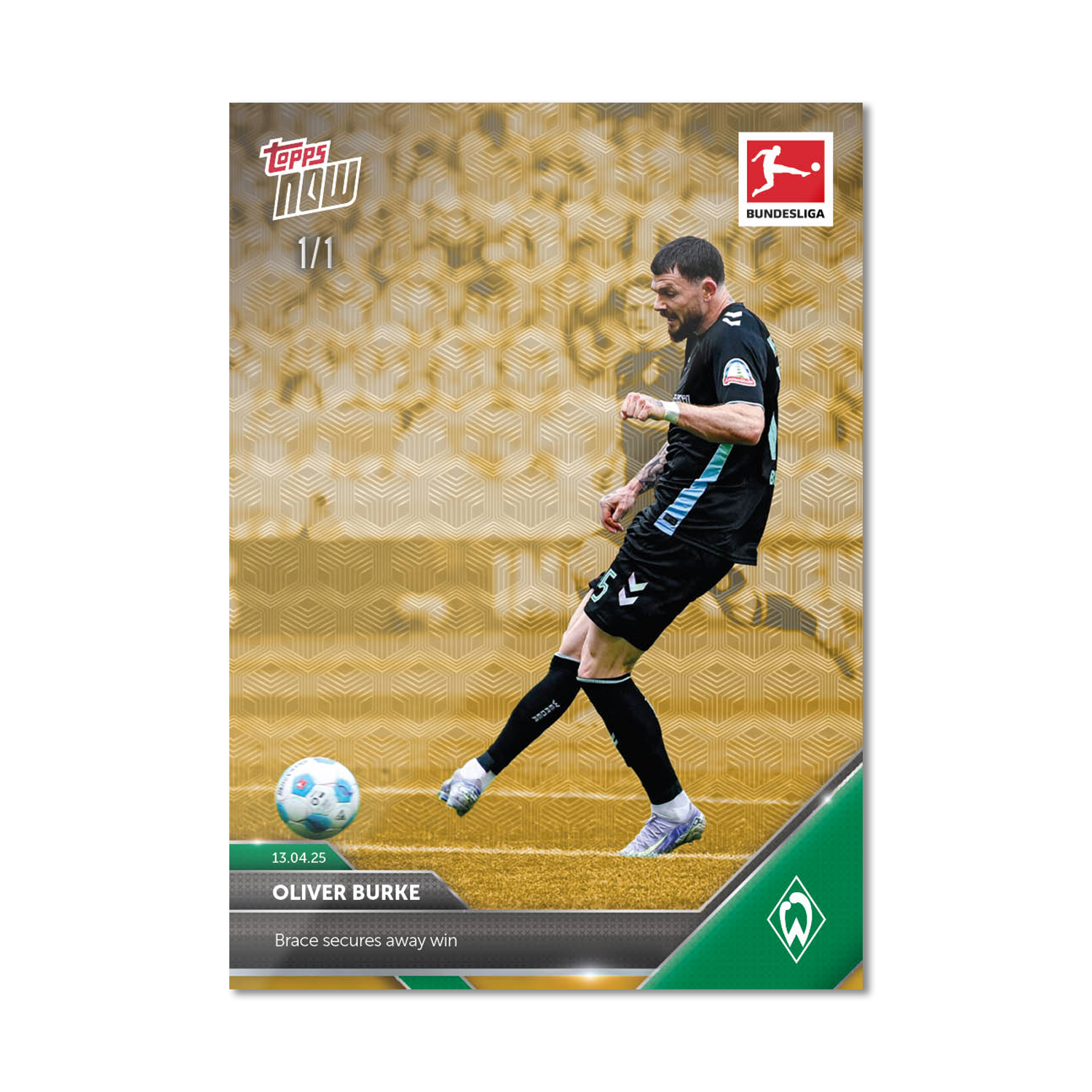 Oliver Burke - 2024-25 Bundesliga Topps NOW Card 165 - PR: 43 - Image 2
