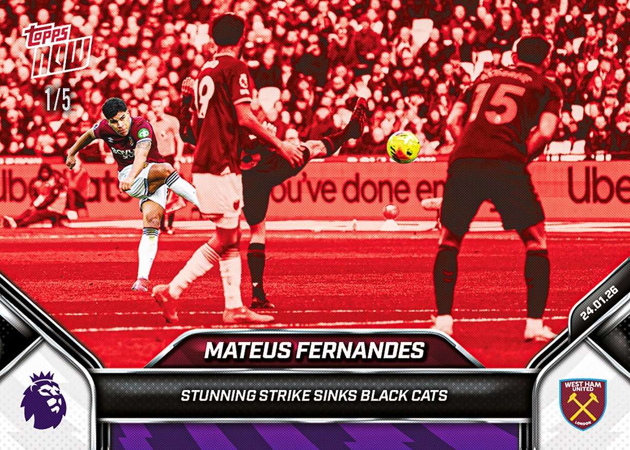 Mateus Fernandes - 2025-26 Premier League Topps NOW - Card 114 - PR: 259 - Image 3