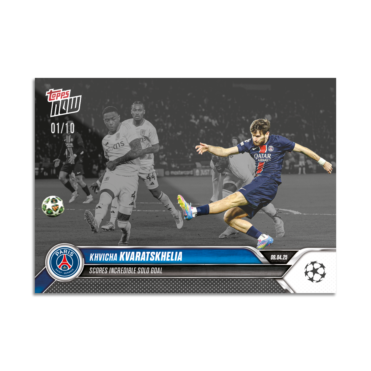 Khvicha Kvaratskhelia - 2024-25 UCL Topps NOW - Card 138 - PR: 318 - Image 4