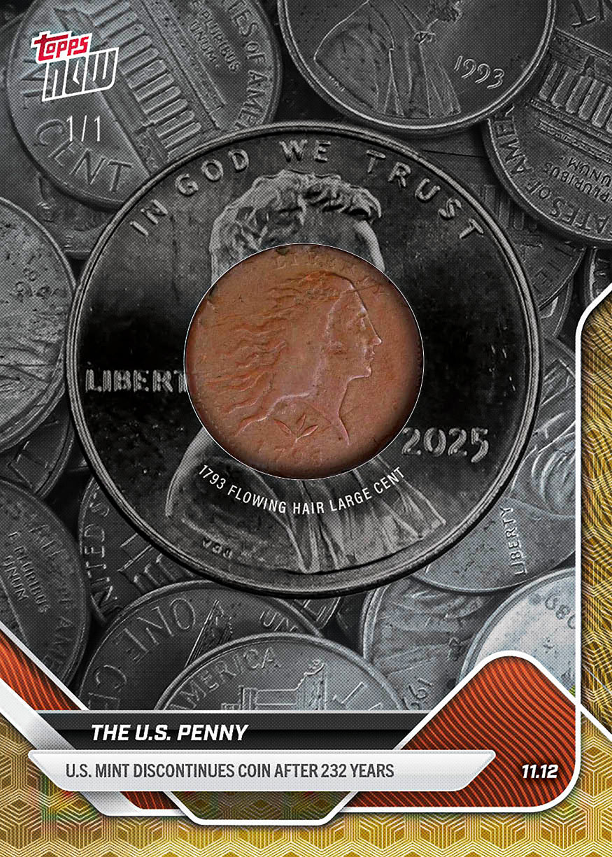 US Penny - 2025 Topps NOW Card - PR: 76,972 - Image 3