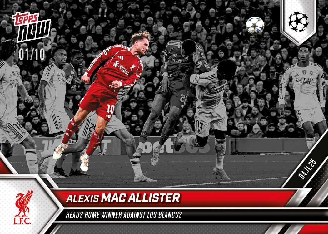 Alexis Mac Allister - 2025-26 UCL Topps NOW - Card 45 - PR: 502 - Image 4