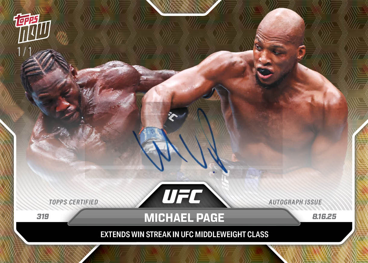 Michael Page - 2025 UFC Topps NOW - Card 25 - LOOK FOR AUTOS - PR: 570 - Image 2