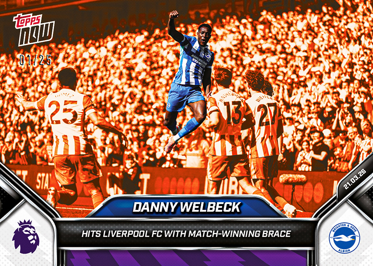 Danny Welbeck - 2025-26 Premier League Topps NOW - Card 160 - PR: 133 - Image 5