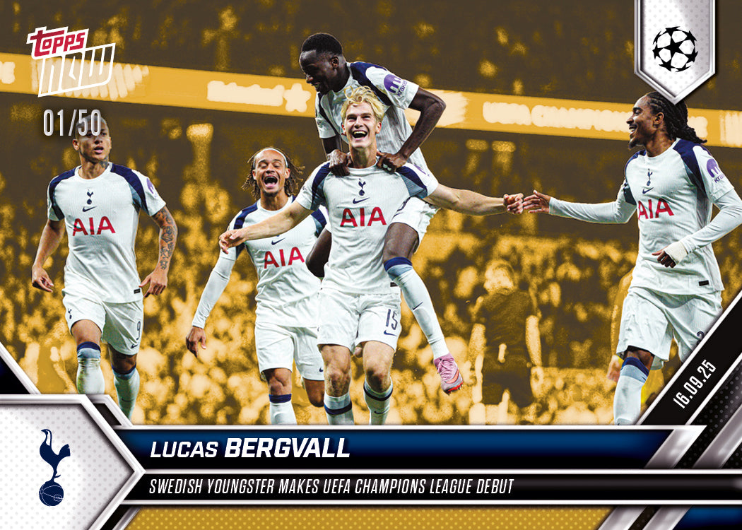 Lucas Bergvall - 2025-26 UCL Topps NOW Card 11 - PR: 528 - Image 6