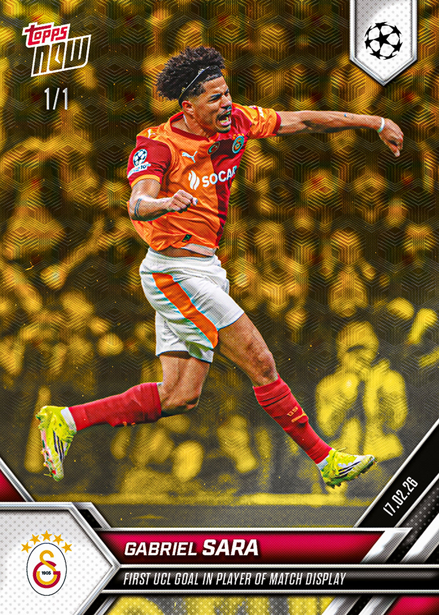 Gabriel Sara - 2025-26 UCL Topps NOW - Card 91 - PR: 509 - Image 2