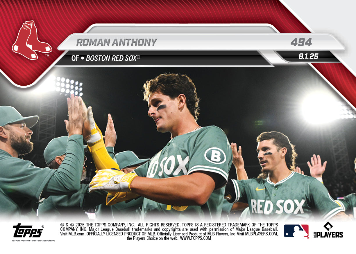 Roman Anthony - 2025 MLB Topps NOW - Card 494 - PR: 3370 - Image 2