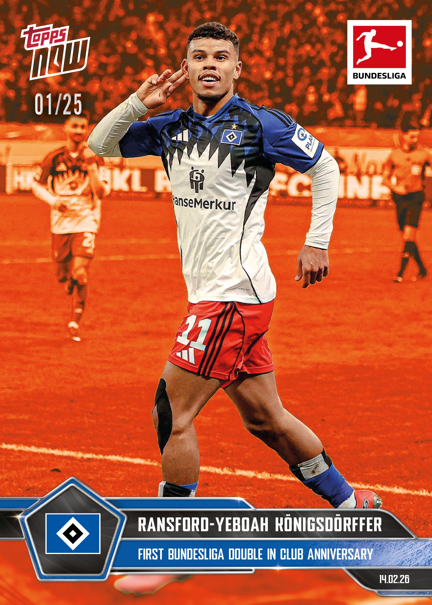 Ransford-Yeboah Königsdörffer - 2025-26 Bundesliga Topps NOW - Card 126 - PR: 736 - Image 5