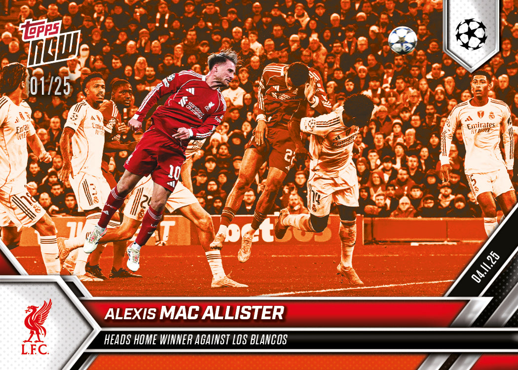 Alexis Mac Allister - 2025-26 UCL Topps NOW - Card 45 - PR: 502 - Image 5