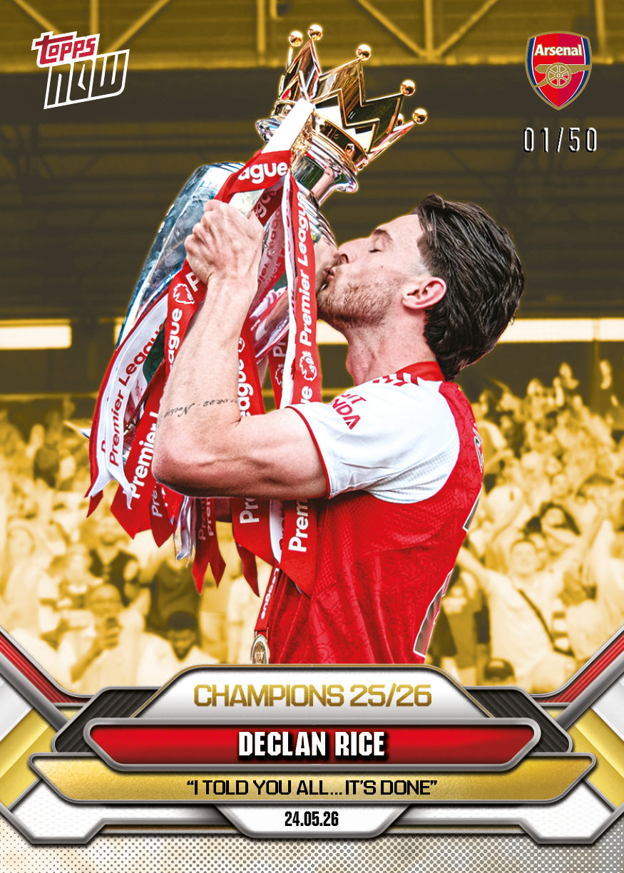 Declan Rice - 2025-26 Arsenal FC Topps NOW - Card 6 - PR: 8975 - Image 7