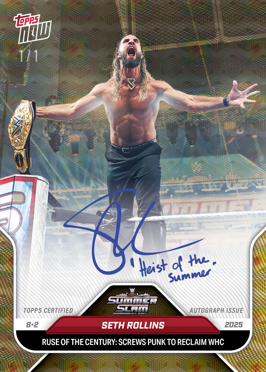 Seth Rollins - 2025 WWE Topps NOW - Card 84 - LOOK FOR AUTOS - PR: 5138 - Image 2