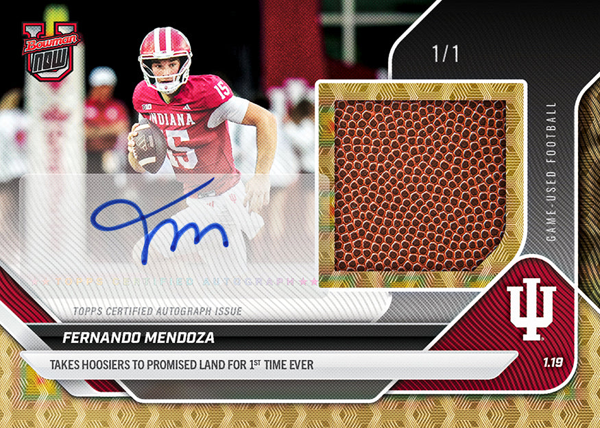 Fernando Mendoza - 2025-26 Bowman U NOW Football - Card 67 - PR: 30616 - Image 2