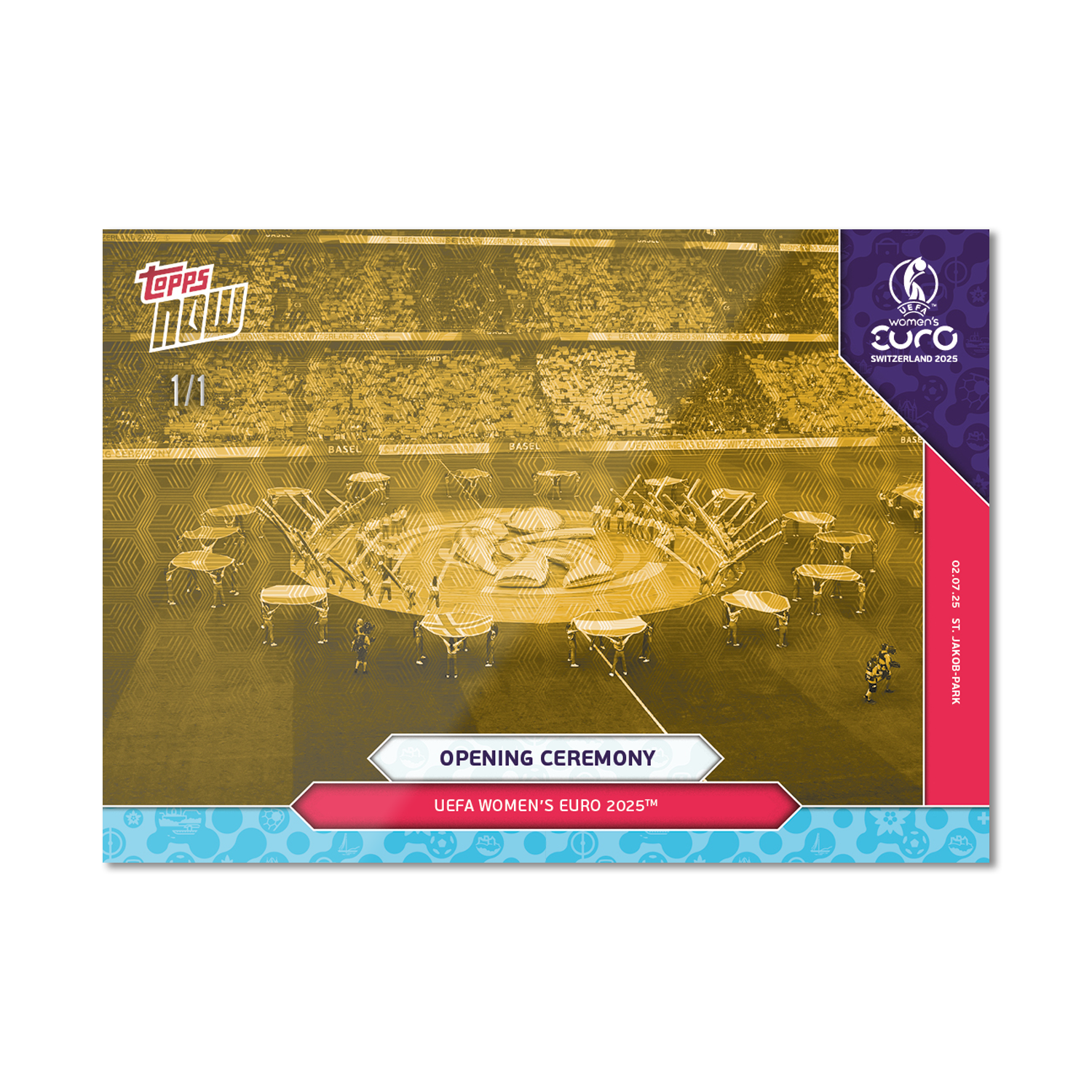 Opening Ceremony - UEFA Women’s EURO 2025™ Topps NOW - Card 1 - PR: 85 - Image 2