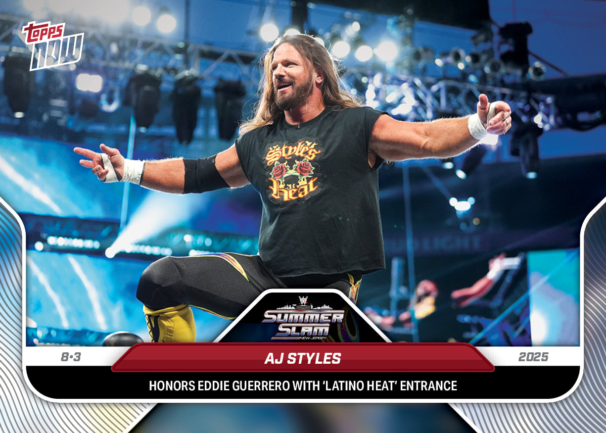 AJ Styles - 2025 WWE Topps NOW - Card 87 - PR: 754