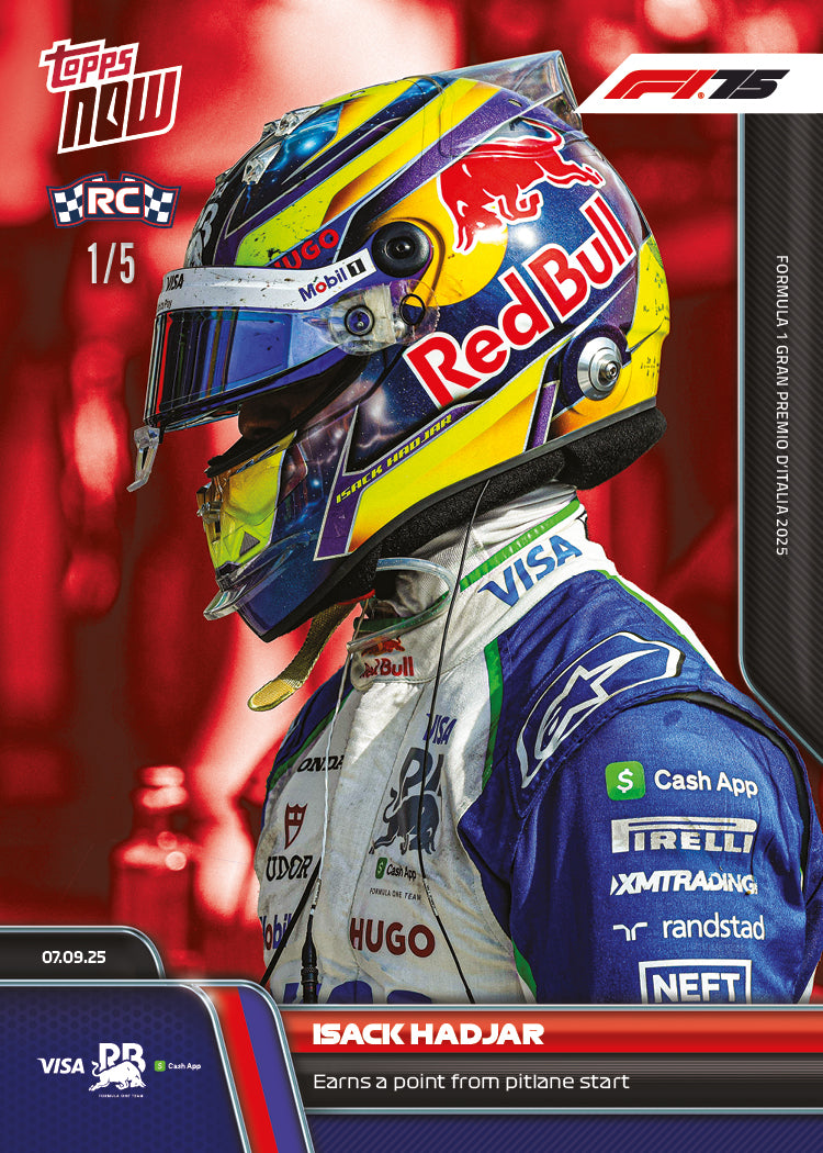 Isack Hadjar - 2025 Formula 1 Topps NOW - Card 62 - PR: 2397 - Image 3