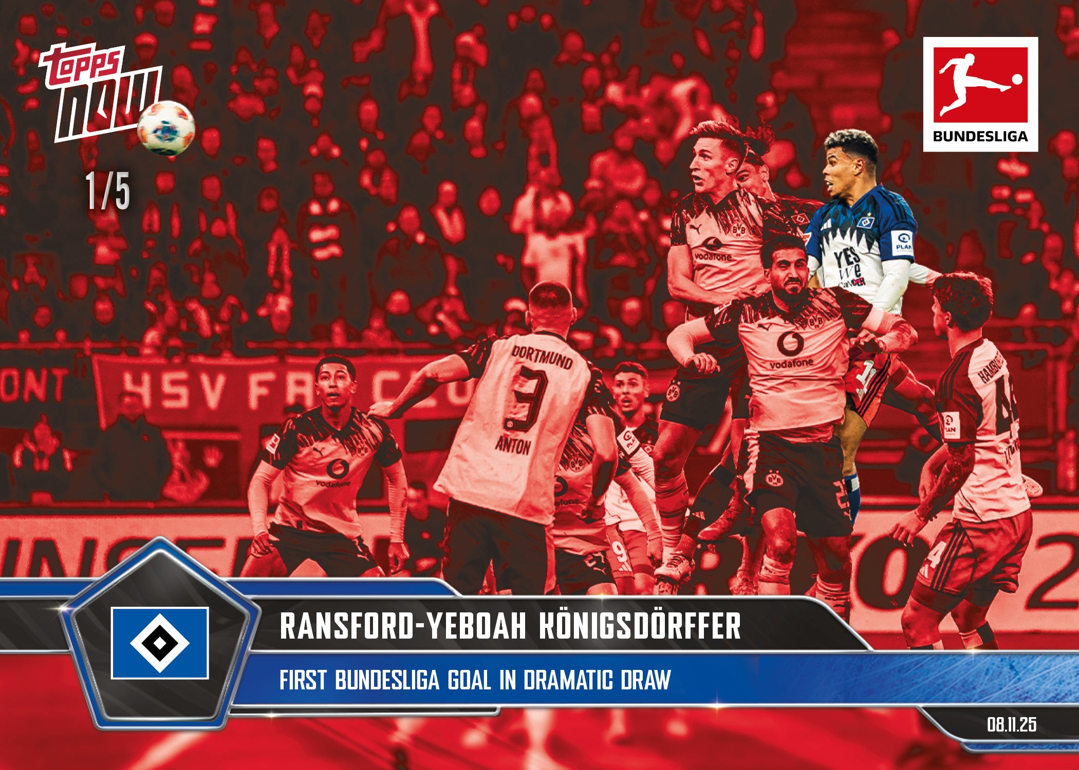Ransford-Yeboah Königsdörffer - 2025-26 Bundesliga Topps NOW - Card 59 - PR: 519 - Image 3