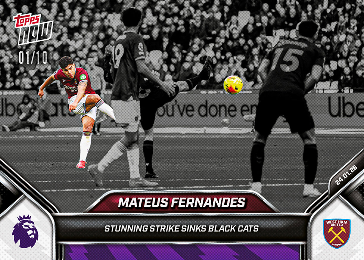 Mateus Fernandes - 2025-26 Premier League Topps NOW - Card 114 - PR: 259 - Image 4